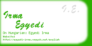 irma egyedi business card